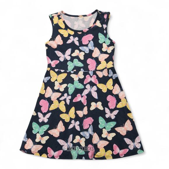 4/$20 - Wonder Nation Girls Casual Summer Dress Butterfly Multicolor Size M 7/8 - Picture 2 of 7